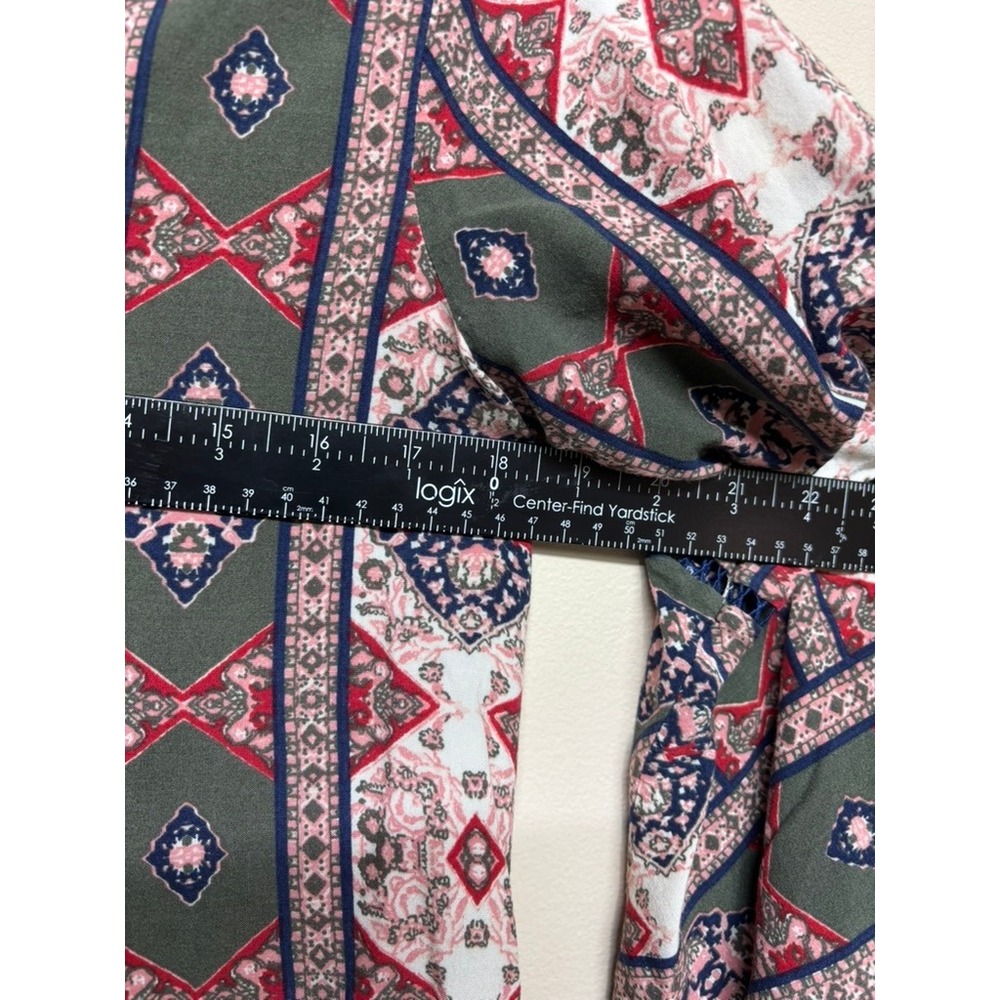 Fourteenth‎ Place Boho Medallion Print Blouse Women's Medium Top Shirt Hippie - Picture 6 of 7